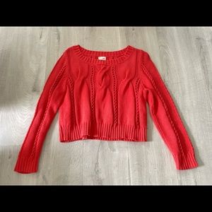Women's cropped knit sweater